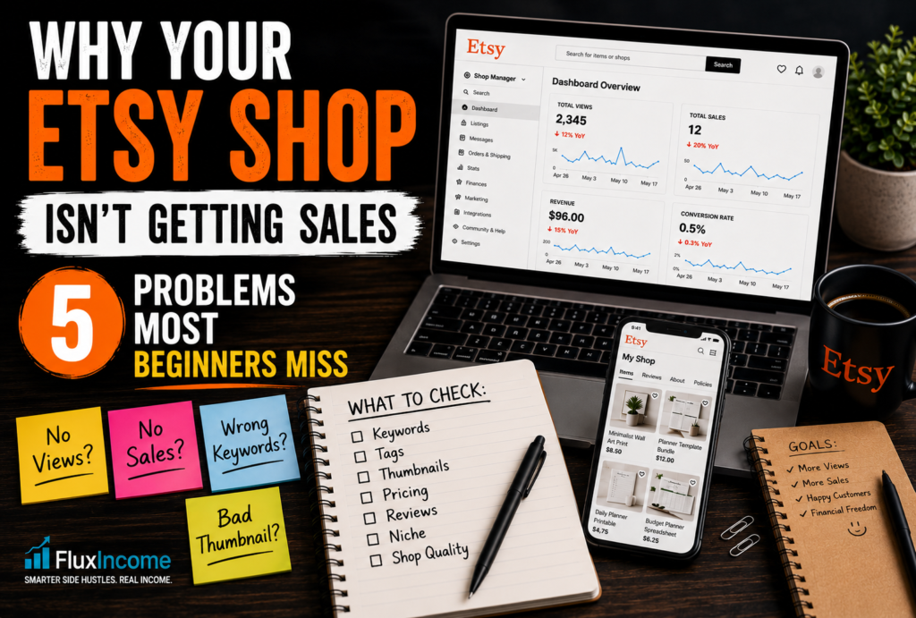 why is my etsy shop not getting sales beginner guide fluxincome