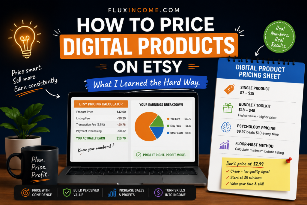how to price digital products on etsy beginner guide