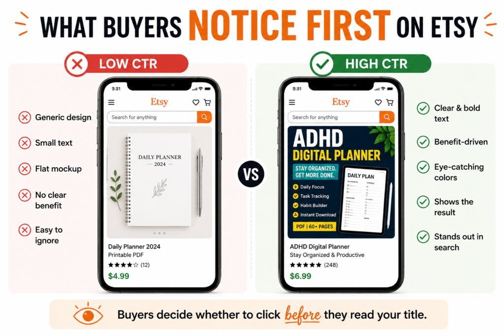etsy thumbnail comparison high ctr vs low ctr mobile